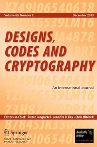 Abbildung von: Designs, Codes and Cryptography - Springer