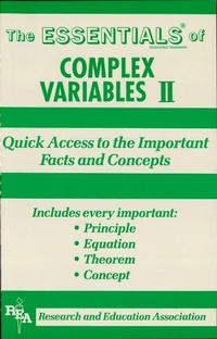 Enlarge image Cover: Complex Variables II Essentials - Research & Education Association