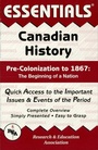 Cover: Canadian History: Pre-Colonization to 1867 Essentials - Research & Education Association