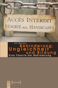 Cover: Behinderung, Ungleichheit und Bildung - transcript