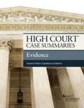 Cover: High Court Case Summaries on Evidence, Keyed to Fisher - West Academic Press