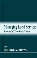 Cover: Managing Local Services - Routledge