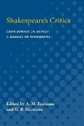 Cover: Shakespeare's Critics - The University of Michigan Press