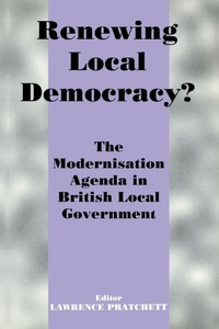Enlarge image Cover: Renewing Local Democracy? - Routledge