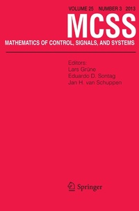 Abbildung von: Mathematics of Control, Signals, and Systems - Springer