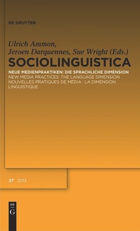 Abbildung von: Sociolinguistica - De Gruyter