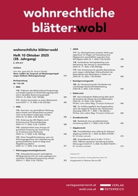 Bild vergrößern Bild: wohnrechtliche blätter - WOBL - Verlag Österreich