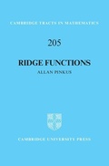 Cover: Ridge Functions - Cambridge University Press