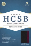 Cover: HCSB Super Giant Print Reference Bible, Black/Burgundy - Broadman & Holman Publishers