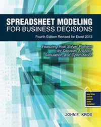 Enlarge image Cover: Spreadsheet Modeling for Business Decisions - Kendall/Hunt Publishing Co ,U.S.