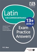 Cover: Latin for Common Entrance 13+ Exam Practice Answers Level 3 - Galore Park Publishing Ltd