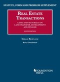 Cover: Statute, Form and Problem Supplement to Real Estate Transactions - Foundation Press