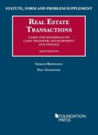 Enlarge image Cover: Statute, Form and Problem Supplement to Real Estate Transactions - Foundation Press