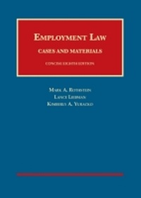 Enlarge image Cover: Employment Law Cases and Materials, Concise - Foundation Press