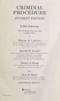 Cover: Criminal Procedure, Hornbook Series, Student Edition, - West Academic Press
