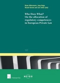 Enlarge image Cover: Who does What? On the Allocation of Regulatory Competences in European Private Law - Intersentia Ltd