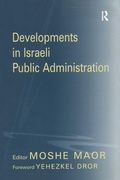 Cover: Developments in Israeli Public Administration - Routledge
