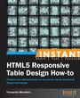 Cover: Instant HTML5 Responsive Table Design How-to - Packt Publishing