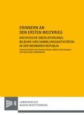 Cover: Erinnern an den Ersten Weltkrieg - Kohlhammer