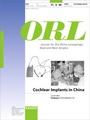 Cover: Cochlear Implants in China - S. Karger