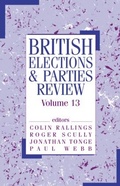 Cover: British Elections & Parties Review - Routledge