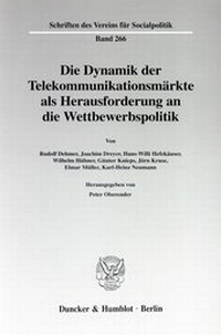 Abbildung von: Die Dynamik der Telekommunikationsmärkte als Herausforderung an die Wettbewerbspolitik - Duncker & Humblot