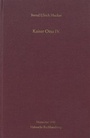 Cover: Kaiser Otto IV. - Monumenta Germaniae Historica