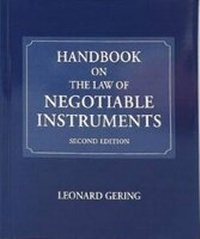 Abbildung von: Handbook on the Law of Negotiable Instruments - Juta Legal and Academic Publishers