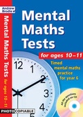 Cover: Mental Maths Tests for ages 10-11 - Andrew Brodie Publications