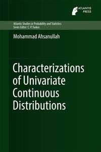 Enlarge image Cover: Characterizations of Univariate Continuous Distributions - Atlantis Press (Zeger Karssen)