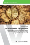 Cover: Sprache in der Geographie - AV Akademikerverlag