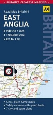 Abbildung von: East Anglia Road Map - Automobile Association