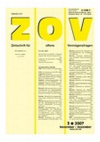 Bild: Zeitschrift für offene Vermögensfragen - ZOV - Grundeigentum-Verlag