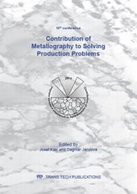 Enlarge image Cover: Contribution of Metallography to Solving Production Problems - Trans Tech Publications Ltd