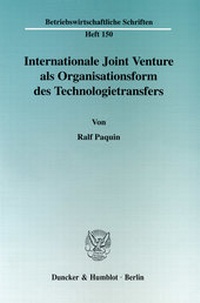 Abbildung von: Internationale Joint Venture als Organisationsform des Technologietransfers - fibre