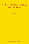 Cover: Archivum Eurasiae Medii Aevi 14 (2005) - Harrassowitz Verlag