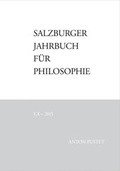 Cover: Salzburger Jahrbuch f&uuml;r Philosophie - Verlag Anton Pustet Salzburg