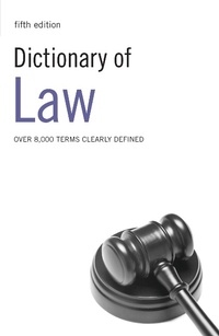 Enlarge image Cover: Dictionary of Law - A & C Black Publishers Ltd