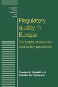 Cover: Regulatory Quality in Europe - Manchester University Press