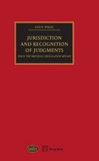 Abbildung von: Jurisdiction and Recognition of Judgments - Editions juridiques Bruylant