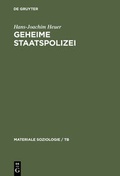Cover: Geheime Staatspolizei - De Gruyter