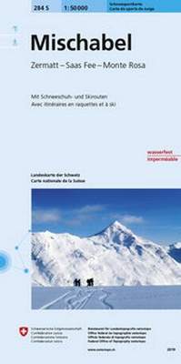 Abbildung von: 284S Mischabel Schneesportkarte - swisstopo