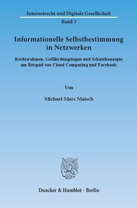Abbildung von: Informationelle Selbstbestimmung in Netzwerken. - Duncker & Humblot