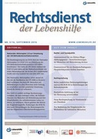Abbildung von: Rechtsdienst der Lebenshilfe - Bundesvereinigung Lebenshilfe für Menschen mit geistiger Behinderung e.V.
