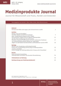 Abbildung von: Medizinprodukte Journal - Wissenschaftliche Verlagsgesellschaft Stuttgart
