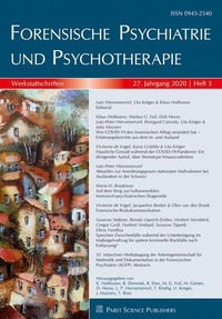 Abbildung von: Forensische Psychiatrie und Psychotherapie - Pabst Science Publishers