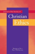 Cover: Journal of the Society of Christian Ethics - Georgetown University Press
