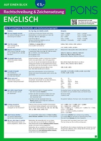 Abbildung von: PONS Rechtschreibung und Zeichensetzung auf einen Blick Englisch - PONS Langenscheidt
