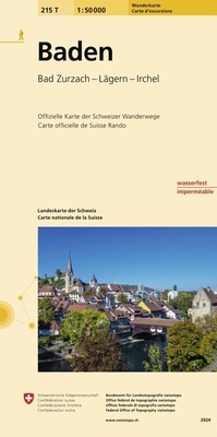 Abbildung von: 215T Baden Wanderkarte - swisstopo