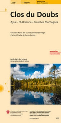Abbildung von: 222T Clos du Doubs Wanderkarte - swisstopo